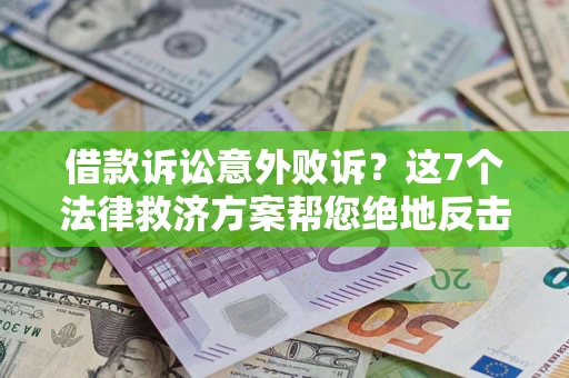 武汉借款诉讼意外败诉？这7个法律救济方案帮您绝地反击！