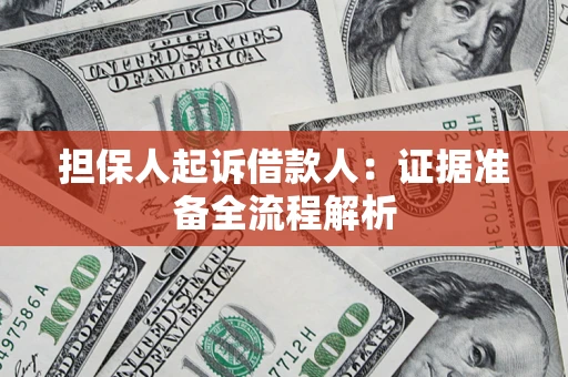 武汉担保人起诉借款人：证据准备全流程解析