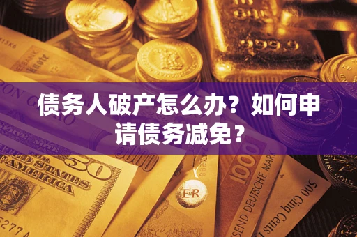 武汉债务人破产怎么办？如何申请债务减免？
