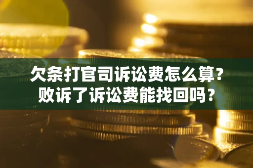 武汉欠条打官司诉讼费怎么算？败诉了诉讼费能找回吗？