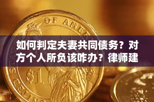 武汉如何判定夫妻共同债务？对方个人所负该咋办？律师建议